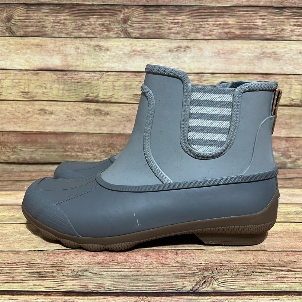 Sperry Grey Rubber Syren Cove Ankle Boots